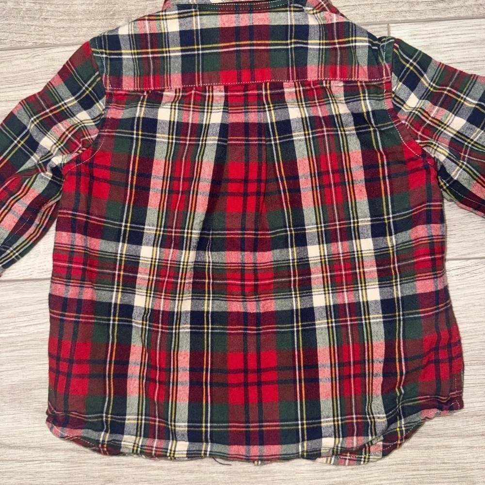 Polo by Ralph Lauren Red and Green Button Down Shirt Classic Flannel